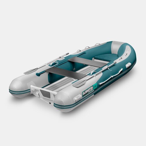 Надувная лодка RIB GLADIATOR AL 380 морской зеленый-белый (СПб)