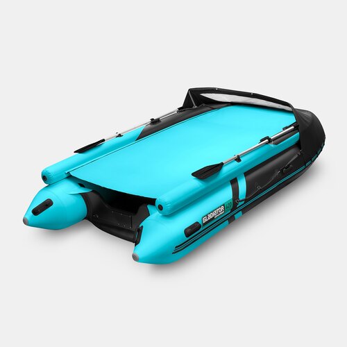 Надувная лодка GLADIATOR E420X черно-бирюзовый