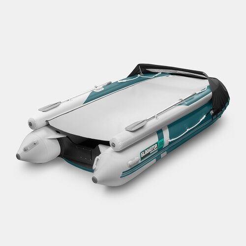 Надувная лодка GLADIATOR E380X морской зеленый-белый