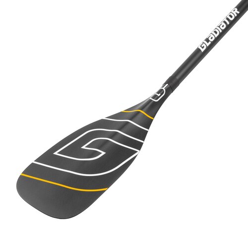 SUP весло Gladiator Sport Carbon black/black-yellov 2-части, лопатка L