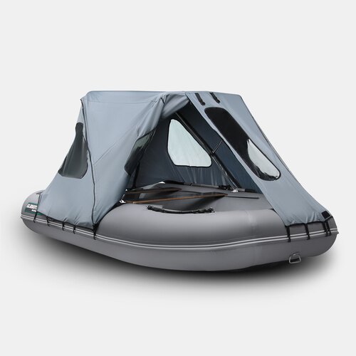 Тент ходовой с каркасом для лодок Gladiator E380PRO серый серии AIR PRO (E)