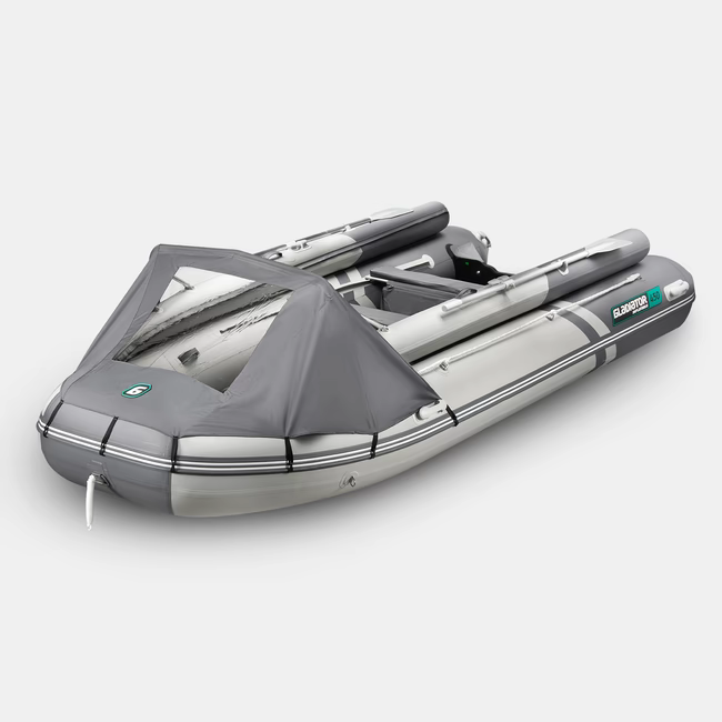 Надувная лодка GLADIATOR E450X PRO морской зеленый-белый